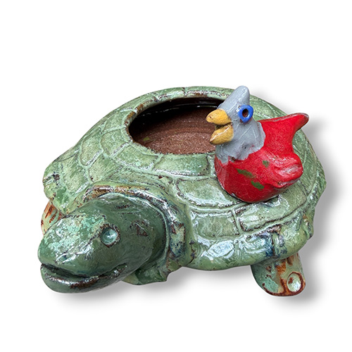 Brian Wilson 3.5" x 8" Green Ikebana Turtle DP6204 SOLD